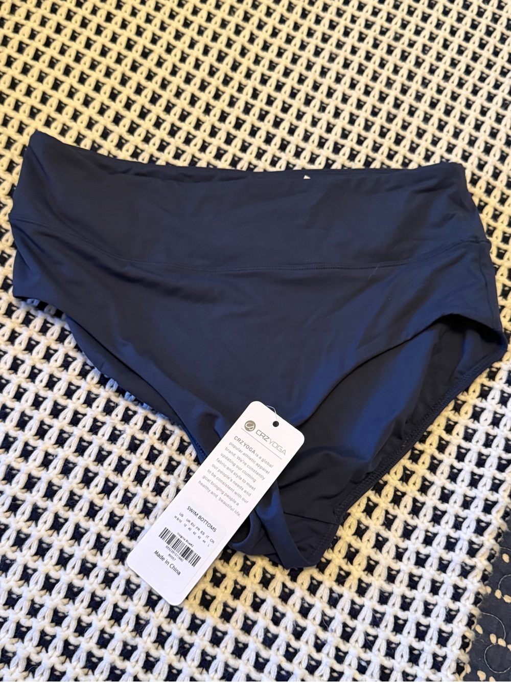 CRZ YOGA Insignia Blue Swim Bottoms Size Medium